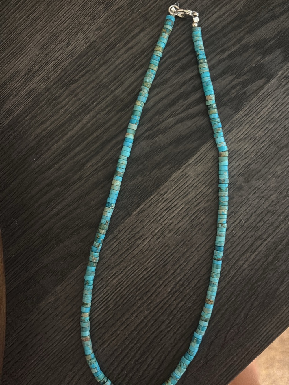 Native Turquoise Heishi Beaded Necklace - Blue Jewelry